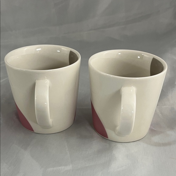 Vintage Starbucks 2005 Coffee Mugs Dipped Pink Grey Ceramic Mugs 14 oz - Picture 4 of 10
